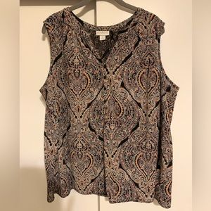 Liz Claiborne Womens Split Crew Neck Sleeveless
Blouse